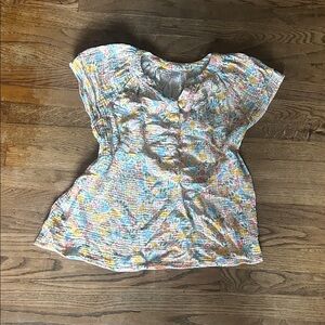Time and Tru Pastel Floral Blouse